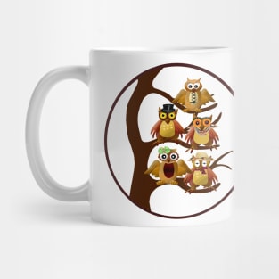 Cool owl family Mug